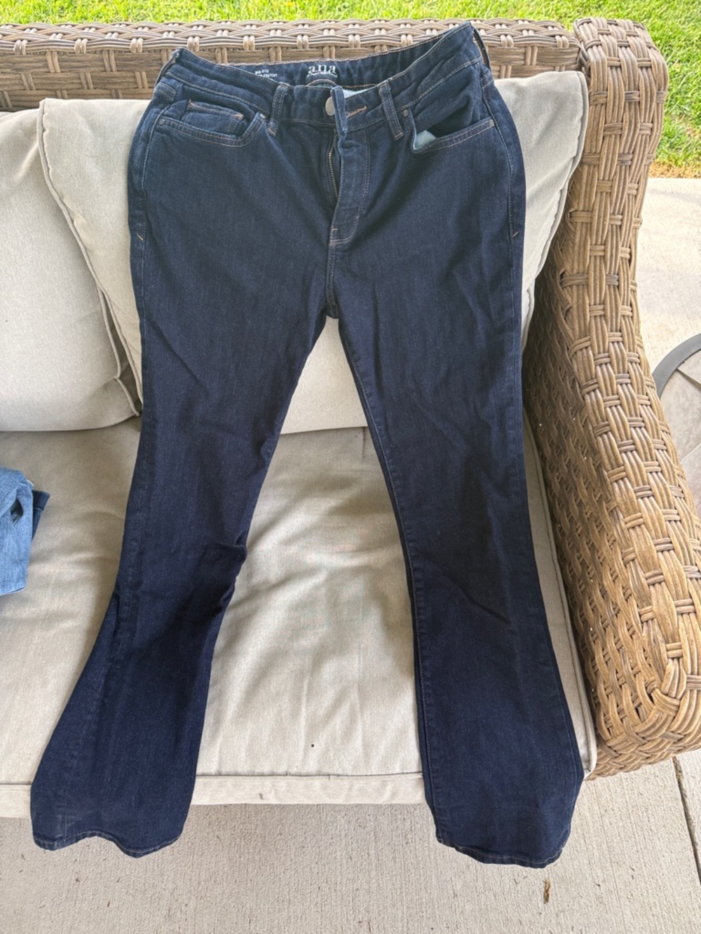 a.n.a Dark Indigo Straight-Leg Jeans